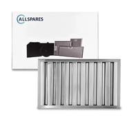Filtro lamellare AllSpares senza maniglie adatto per cappe aspiranti per la rist