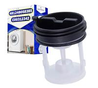 Filtro Lavatrice per Pompa Scarico 67 x 57 x 40 mm con Codice Originale 481248058385 C00312342 per Whirlpool per Philips per Indesit per Ariston - Garanzia di 10 Anni - MONTERAL