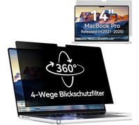 Filtro magnetico privacy a 360° per MacBook Pro 14 pollici 2024-2021 (M4/M3/M2/M1), pellicola protettiva antiriflesso a 4 vie, filtro privacy per Mac Laptop Privacy Screen Protector