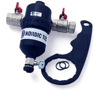 IBO Paraspruzzi magnetico da 1", 1 pollice, filtro magnetico, separatore di particelle magnetico per protezione dalla formazione di fango, rimozione di particelle di sporco