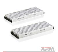 MANN-FILTER Filtro abitacolo CUK 3023-2 - Filtro al carbone attivo per VW (set da 2)