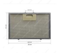 Filtro metallico alluminio 23 x 15,7 cm per Cappa Cilindro Tecnowind SPK1876