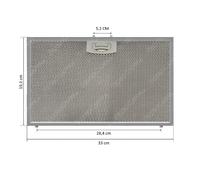Filtro metallico alluminio 33 x 19,3 cm per Cappa Tecnowind SPK3772