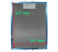 Filtro Metallico in Alluminio 247 x 327 mm per Cappa Turboair Elica AEG