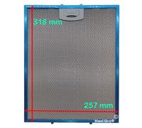 Filtro metallico in alluminio per cappa Tecnowind 257 x 318 x 8 mm by Marel Shop