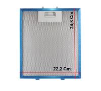 Filtro metallo alluminio antigrasso 22,2 x 24,8 Cm cappa cucina Elica Turboair