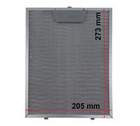 Filtro metallo antigrasso alluminio 205x273x8mm cappa cucina Faber Elica Rex