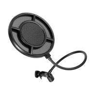 Filtro Microfono Antivento in Acciaio ABS Nero 560x155x18mm | Insonorizzazione Microfono, Porta Microfono per Uffici e Bar, Schermo Filtro Microfono Creativo