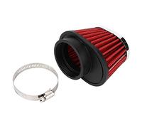 Filtro Moto Universale con Testa a Fungo da 55 mm, per Racing e Tuning, Compatibile Carburatori Collettori, Rosso