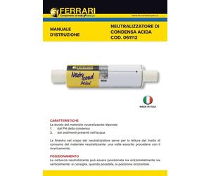 FILTRO NEUTRALIZZATORE CONDENSA ACIDA PER CALDAIE A CONDENSAZIONE FERRARI mini