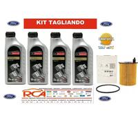 FILTRO OLIO + 4 LITRI FORD 5W30 FORD FIESTA FOCUS ECOSPORT 1.4 / 1.6 TDCI