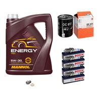 Filtro Olio 5L mannol Energia 5W-30 per Honda Civic VIII Hatchback 1.8 Cr