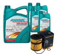 Filtro Olio ADDINOL SUPER LIGHT 5W-40 9L Per Opel Vectra C Caravan Signum