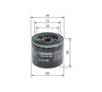 Filtro olio BOSCH F 026 407 398 per FIAT DUCATO 2.3 D 130 Multijet