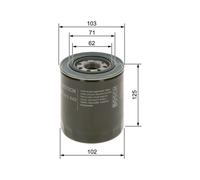 Filtro olio BOSCH KIA CARNIVAL I (UP) 2.9 TDi 0 986 452 042