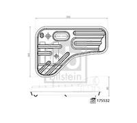 Filtro olio, cambio automatico FEBI BILSTEIN 175532