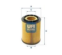 Filtro olio Cartuccia filtro 25.010.00 UFI per VW FORD MERCEDES-BENZ AUDI JEEP