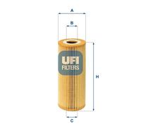 Filtro olio Cartuccia filtro 25.011.00 UFI per AUDI VW SKODA SEAT FORD