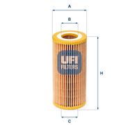 Filtro olio Cartuccia filtro 25.041.00 UFI per MERCEDES-BENZ CLASSE S CLASSE E