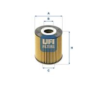 Filtro olio Cartuccia filtro 25.052.00 UFI per NISSAN ALMERA TINO X-TRAIL I