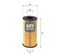 Filtro olio Cartuccia filtro 25.094.00 UFI per RENAULT OPEL NISSAN