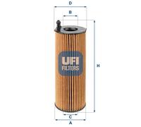 UFI Filters, Filtro Olio 25.105.00, Filtro Olio per Ricambio, Adatto a Auto, Applicabile su Diversi Modelli Audi, Porsche, Skoda e Volkswagen