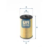 UFI Filters 25.163.00 Filtro Olio Motore per Auto