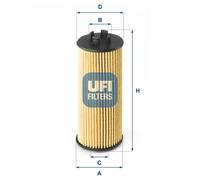 UFI Filters, Filtro Olio 25.185.00, Filtro Olio per Ricambio, Adatto a Auto, Applicabile su Diversi Modelli BMW e Mini