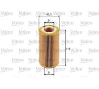 Filtro olio Cartuccia filtro 586505 VALEO per OPEL SAAB