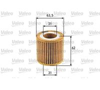 Filtro olio Cartuccia filtro 586536 VALEO per SKODA SEAT VW