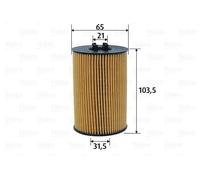 Filtro olio Cartuccia filtro 586617 VALEO per AUDI VW SKODA SEAT MAN