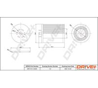 Filtro olio Cartuccia filtro DP1110.11.0025 Drve+ per OPEL SUZUKI