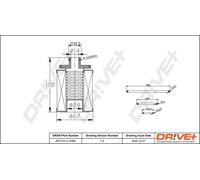 Filtro olio Cartuccia filtro DP1110.11.0088 Drve+ per FIAT OPEL LANCIA SUZUKI