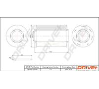 Filtro olio Cartuccia filtro DP1110.11.0176 Drve+ per KIA HYUNDAI