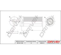 Filtro olio Cartuccia filtro DP1110.11.0195 Drve+ per AUDI VW