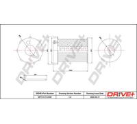 Filtro olio Cartuccia filtro DP1110.11.0197 Drve+ per PORSCHE AUDI VW