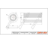 Filtro olio Cartuccia filtro DP1110.11.0198 Drve+ per AUDI VW