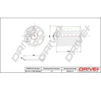 Filtro olio Cartuccia filtro DP1110.11.0227 Drve+ per MERCEDES-BENZ CLASSE M