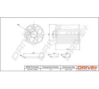 Filtro olio Cartuccia filtro DP1110.11.0236 Drve+ per SEAT SKODA VW