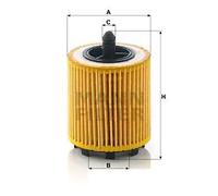 Filtro olio Cartuccia filtro HU 6007 x MANN-FILTER per OPEL CADILLAC SAAB FIAT