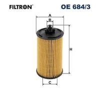 Filtro olio Cartuccia filtro OE 684/3 FILTRON per OPEL CHEVROLET