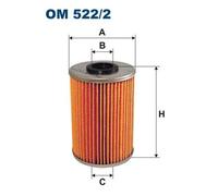 Filtro olio Cartuccia filtro OM 522/2 FILTRON per BMW 3 Compact 3 3 Touring