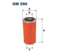Filtro olio Cartuccia filtro OM 590 FILTRON per AUSTIN SKODA ASTON MARTIN MG