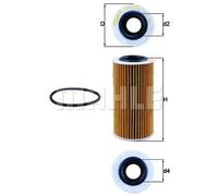 MAHLE ORIGINAL Filtro olio Cartuccia filtro con guarnizione OX 1076D