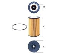 Filtro olio Cartuccia filtro OX 1161D MAHLE per MERCEDES-BENZ CLASSE C Coupé SL