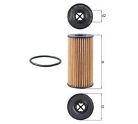 Filtro olio Cartuccia filtro OX 1308D MAHLE per NISSAN RENAULT MERCEDES-BENZ