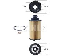 Filtro olio Cartuccia filtro OX 1310D KNECHT per SSANGYONG TIVOLI XLV SUV REXTON