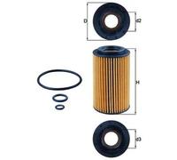 Filtro olio Cartuccia filtro OX 153/7D1 MAHLE per HONDA FR-V ACCORD VII Tourer