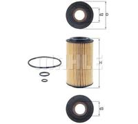 Filtro olio Cartuccia filtro OX 153D3 MAHLE per MERCEDES-BENZ JEEP