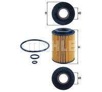 Filtro olio Cartuccia filtro OX 347D KNECHT per HONDA CIVIC IX ACCORD VIII